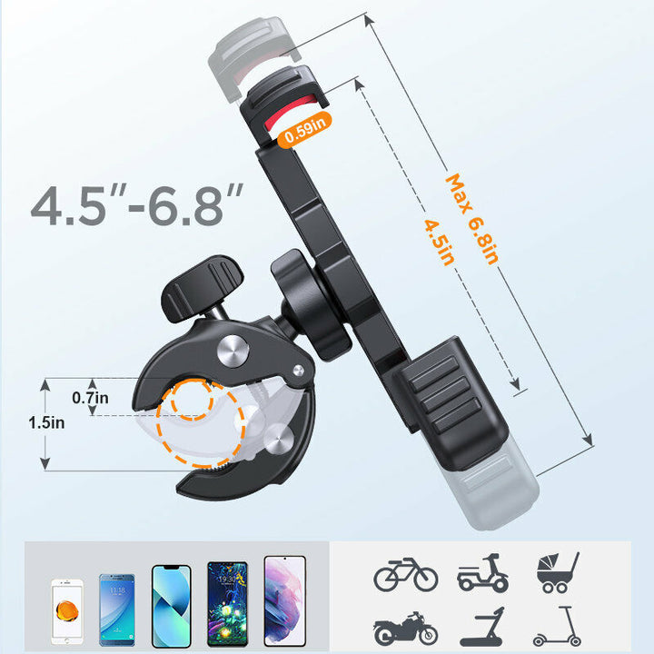 Robuster SecureGrip Fahrradhalter für Smartphones, vibrationsarm für klare Sicht während der Fahrt.
