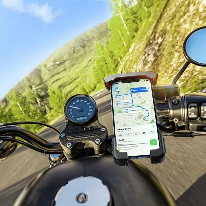 Universeller SecureGrip Smartphone-Halter für sicheren Halt am Fahrradlenker, robustes Fahrradzubehör.