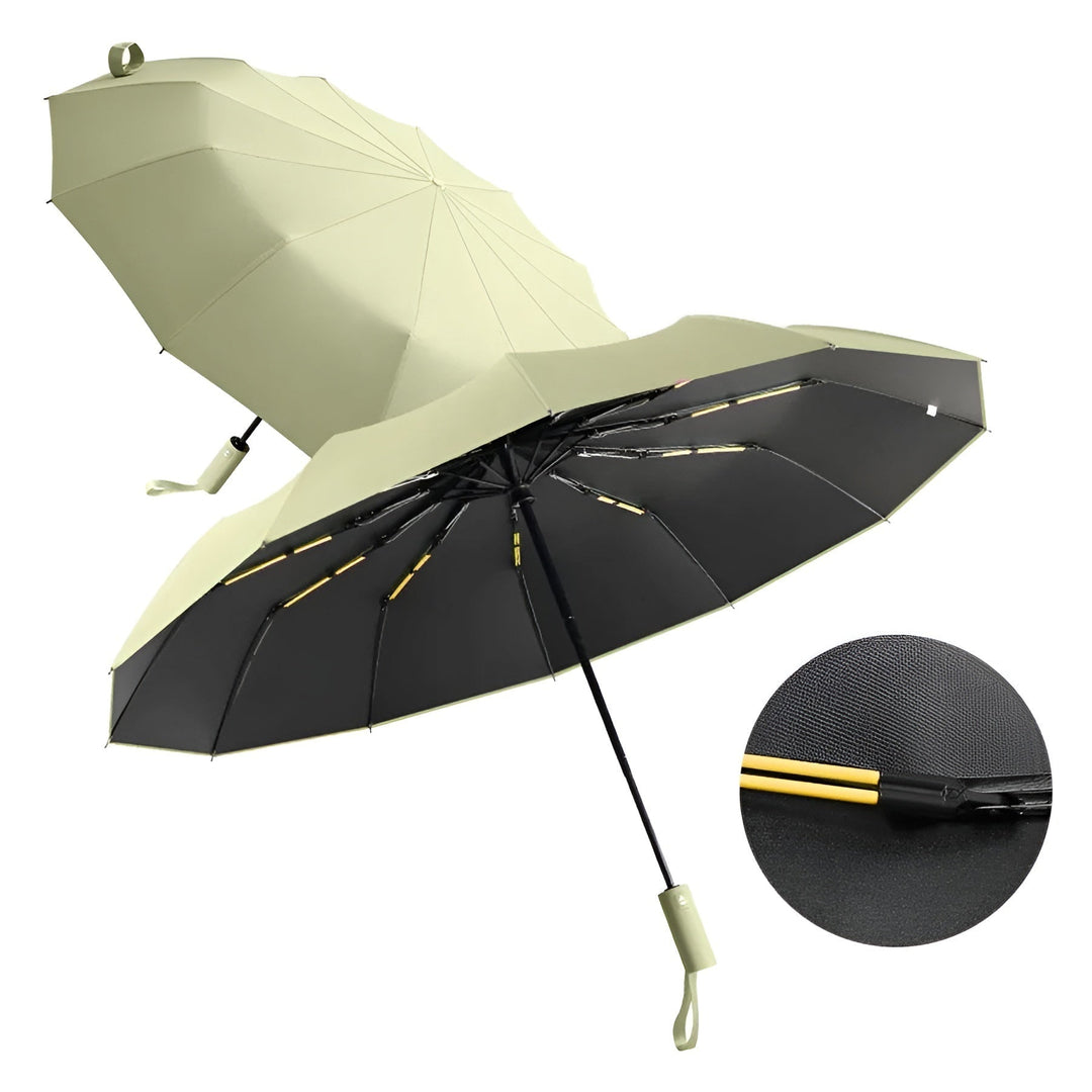 Extra robuster StormShield Regenschirm, wind- & wetterfest, hoher UV-Schutz, faltbar und automatisch für Damen & Herren.