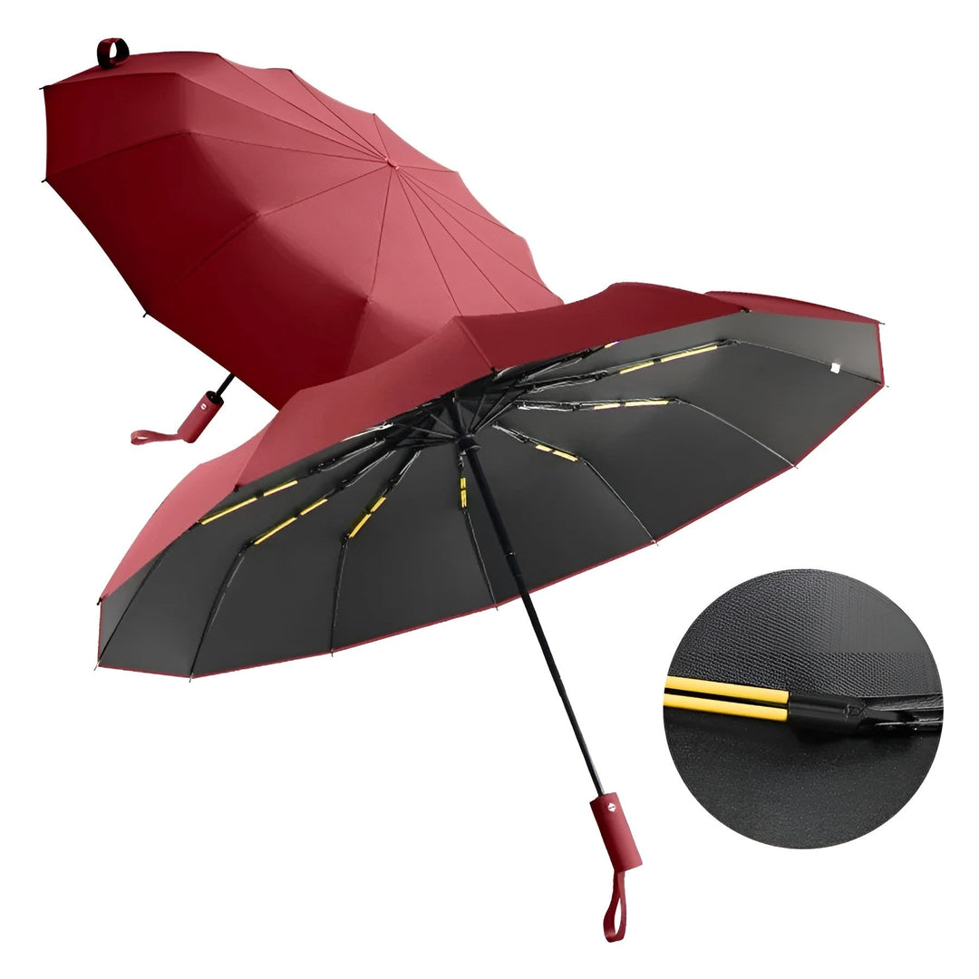 Hochwertiger StormShield Regenschirm aus robustem Nylon, faltbar, UV-beständig und automatisch für Damen & Herren.