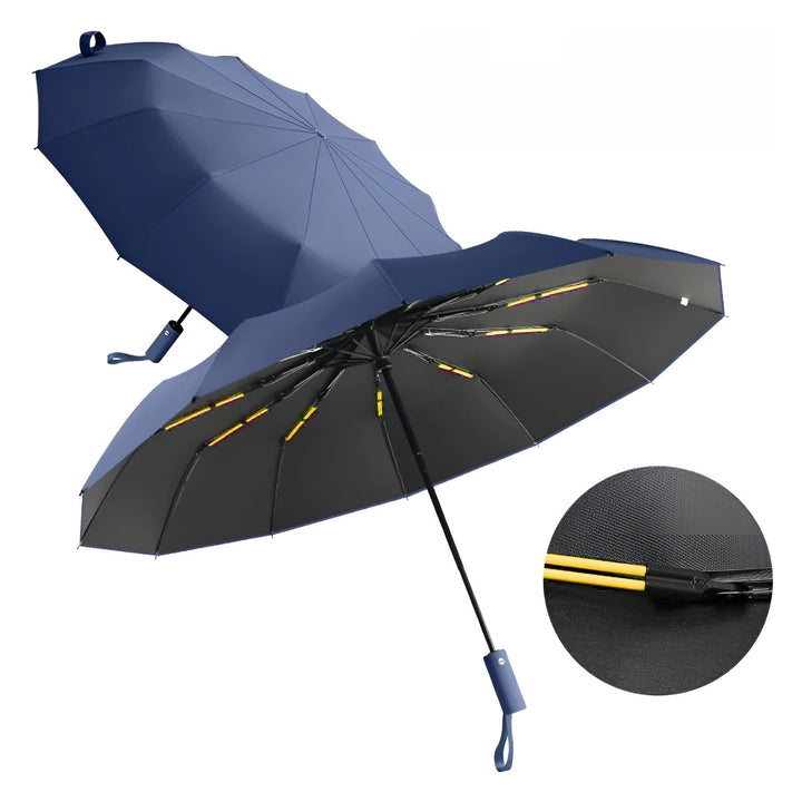 Zuverlässiger StormShield UV-Schutz-Regenschirm für Damen & Herren, automatisch & wetterfest, leichter Reisebegleiter.