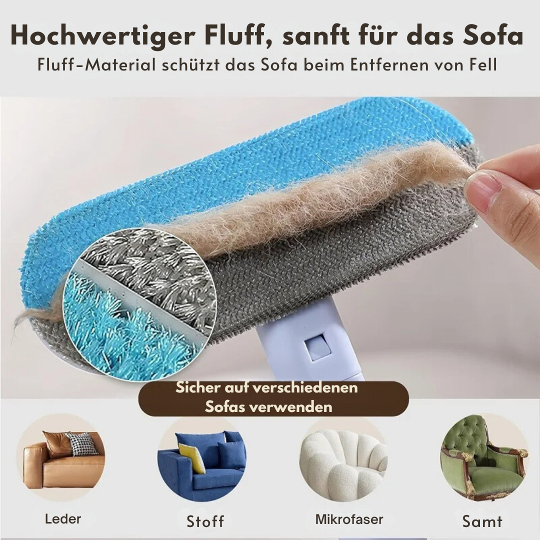 Haarfreie Kleidung dank speziellem Tierhaarentferner. Beseitigt Tierhaare von Mänteln, Hemden und mehr.