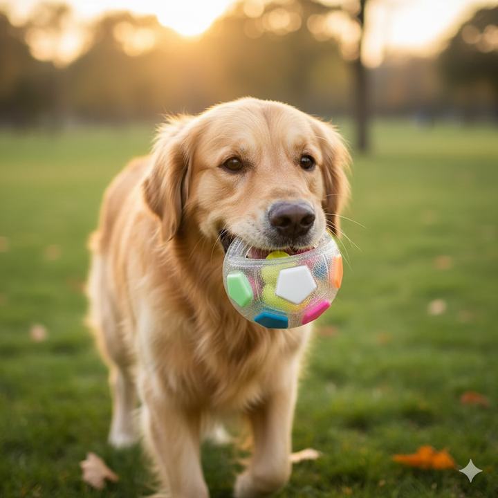 Robuster TPR-Hundespielball für aktive Hunde, ideal als Kauspielzeug & Apportierspielzeug zum Stressabbau & Spielspaß.