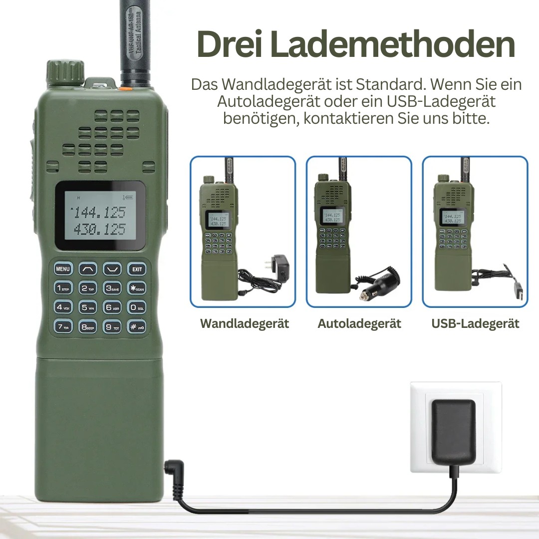 Hochleistungs-Dual-Band-Funkgerät CommGuard für klare Kommunikation in extremen Outdoor-Bedingungen.