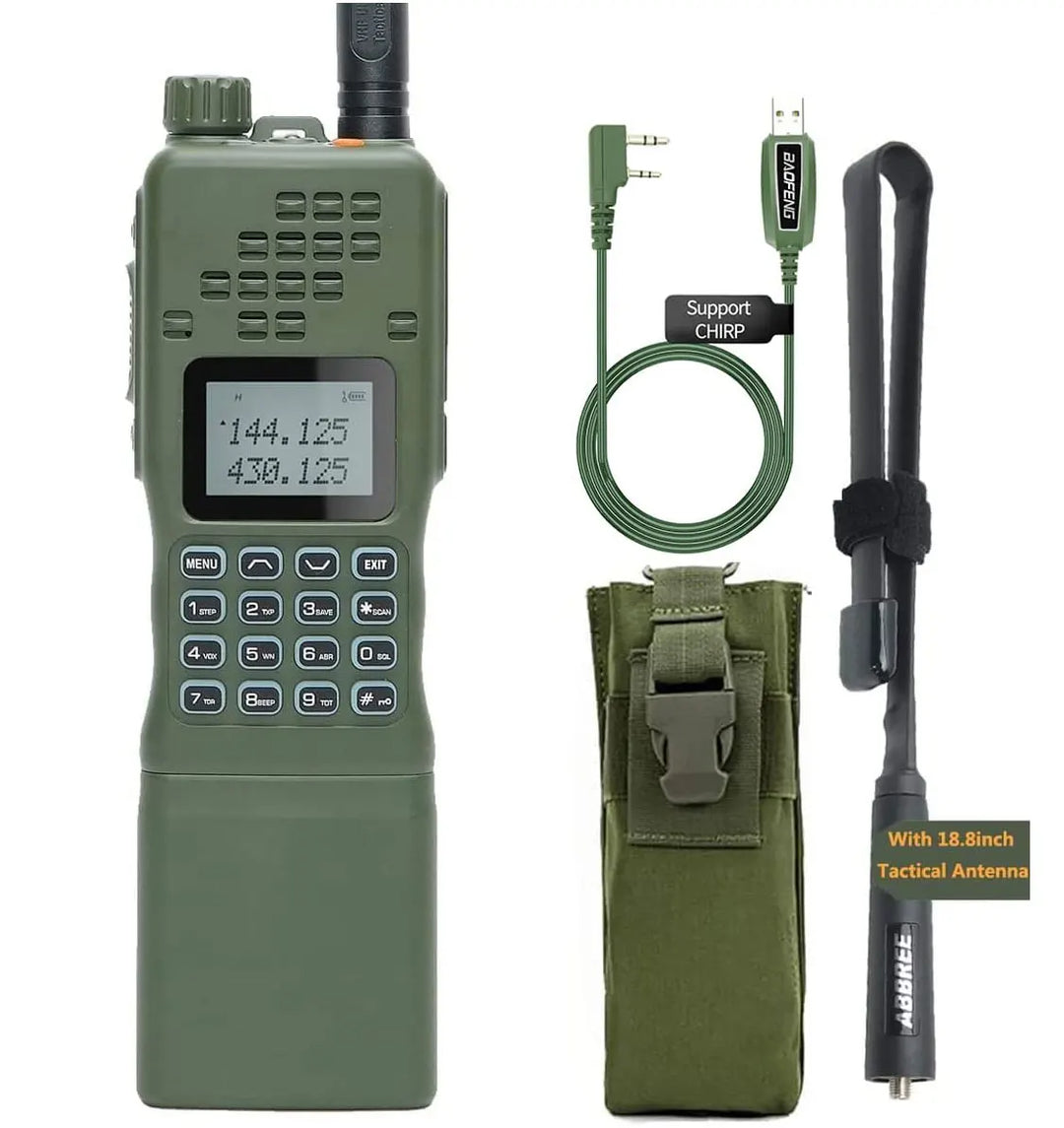 Vielseitiges Dual-Band-Walkie-Talkie CommGuard, ideal für Wandern, Camping und Krisenkommunikation.