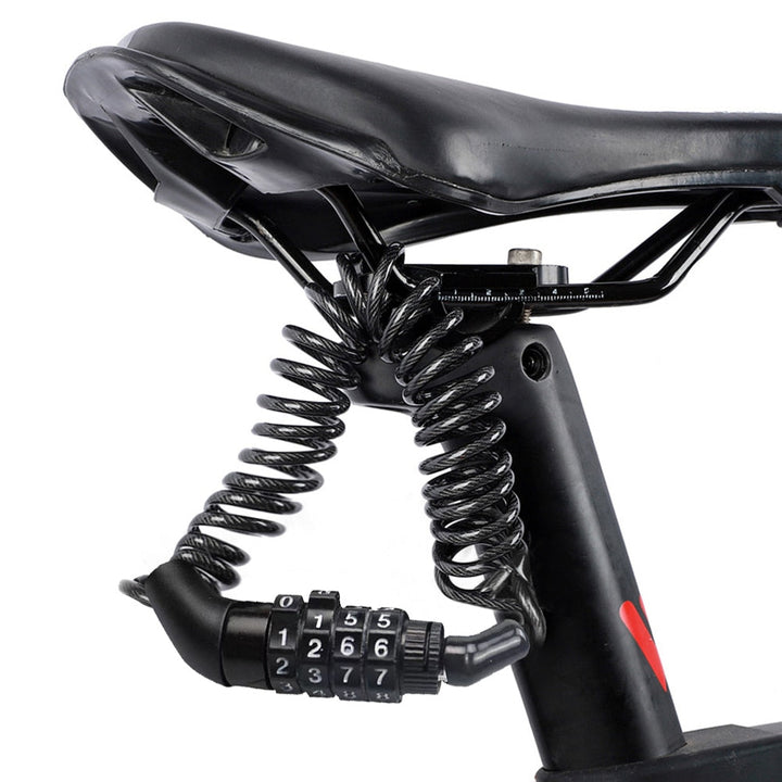 Unisex Fahrradzubehör: Robustes Kabelschloss mit 4-stelligem Zahlencode bietet effektiven Diebstahlschutz für Ihr Fahrrad.