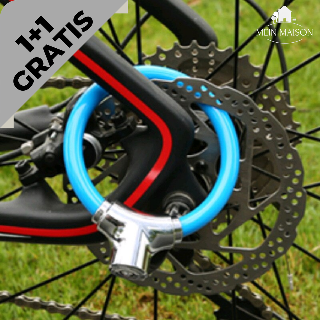 Robustes Fahrradschloss für E-Bikes, Roller & Kinderwagen. Flexibler Diebstahlschutz aus Metall.