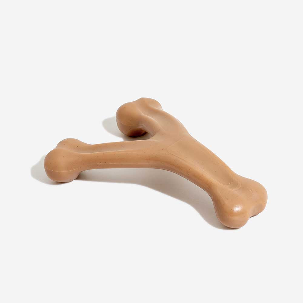 Robustes Hunde Kauspielzeug mit Speckgeschmack, ideal für Zahnpflege und langanhaltenden Kauspaß.