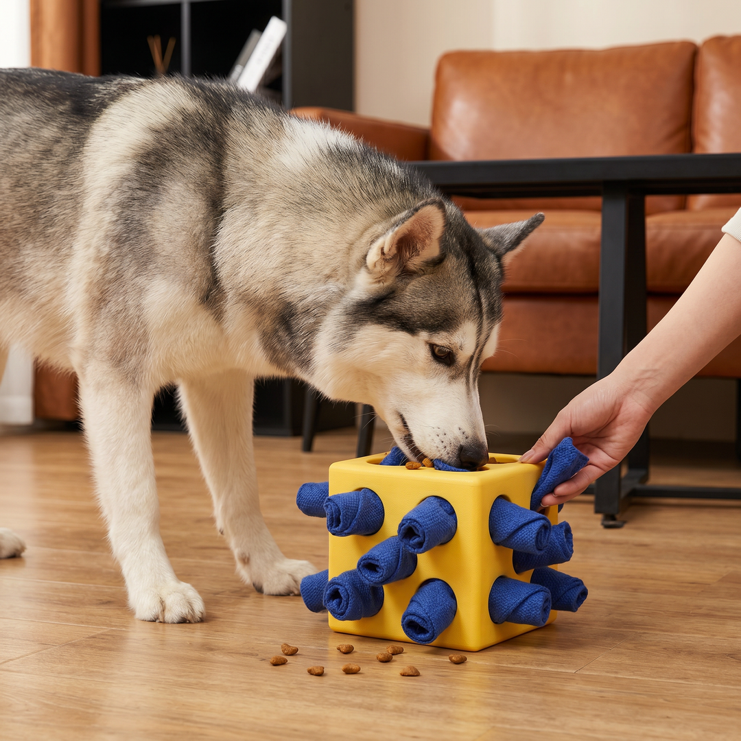 Robustes Hundeschnüffelspielzeug für Intelligenztraining und geistige Beschäftigung. Ideal als Futterspiel.