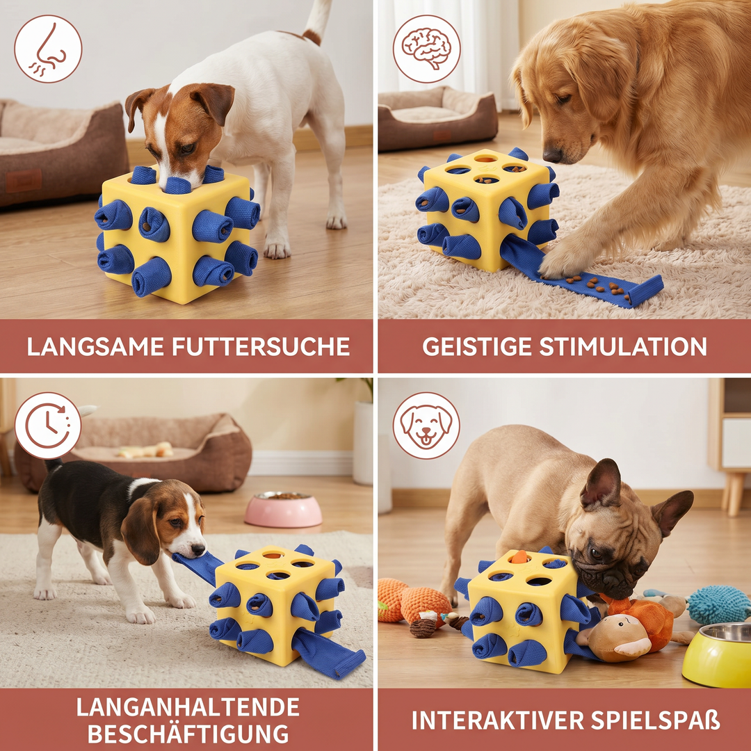 Hochwertiges Hundespielzeug: Robuste Schnüffelmatte und Intelligenzspielzeug für interaktive Futterspiele.