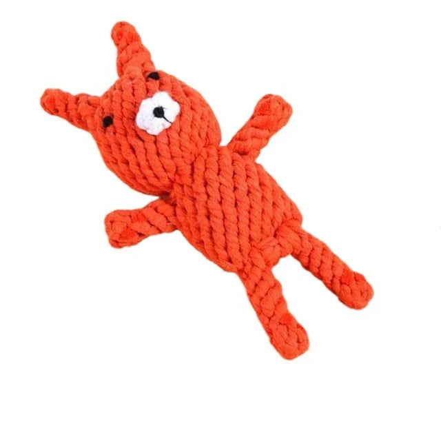 Robustes Plüsch-Hundespielzeug, langlebig zum Kauen, in Tierform.