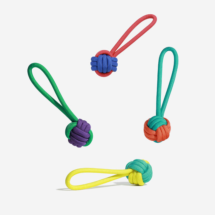 Robustes Hundespielzeug Seilknoten aus Polypropylen, ideal für Kauspaß und Zahnreinigung bei Hunden.