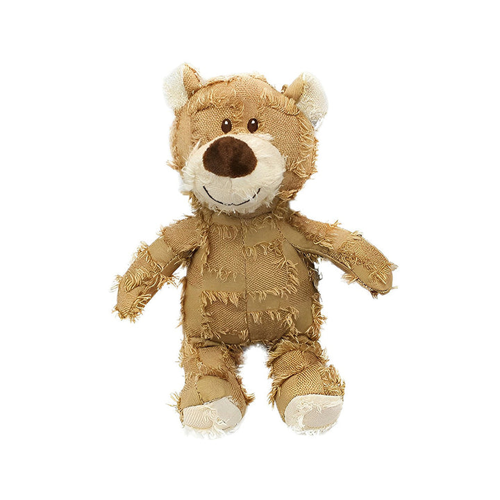 Langlebiges Hundespielzeug Bär, robustes Plüsch-Kauspielzeug mit Quietscher. Ideal für Welpen & Anti-Angst.