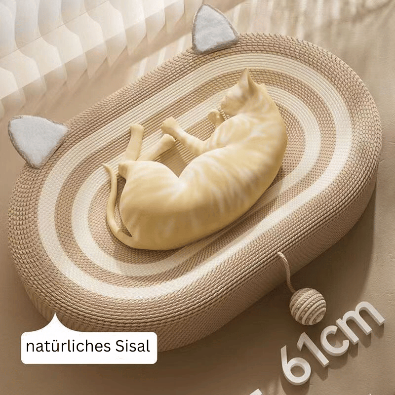 Robustes Sisal Katzenkratzbrett für die Krallenpflege der Katze. Ideal als Kratzschutz für Möbel.