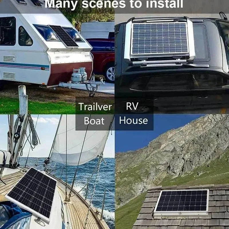 Tragbares 100W Solarpanel für flexible Outdoor-Energieversorgung, ideal für Camping & Reisen.