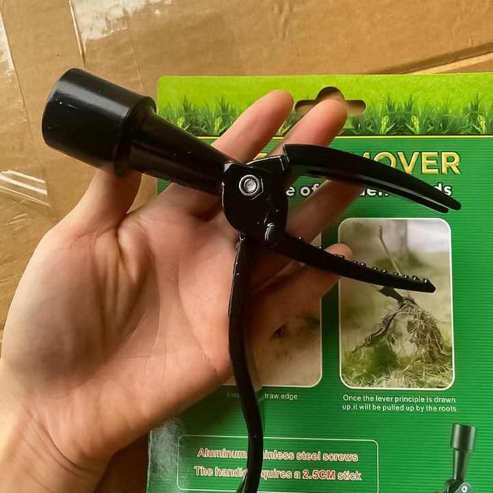 Nahaufnahme des RootPuller Griffs, ergonomisches Design für maximalen Komfort bei der Gartenarbeit.