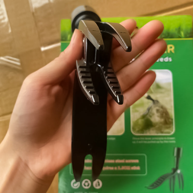 Edelstahl RootPuller Unkrautstecher, unverzichtbares Handwerkzeug für rückenfreundliche Gartenpflege.
