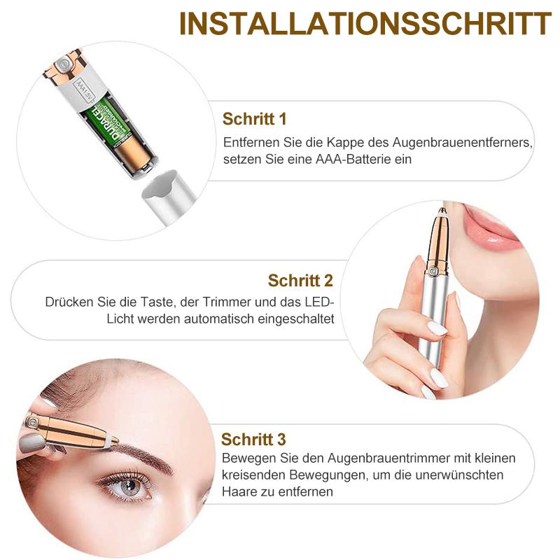 Präziser Roségold Augenbrauen-Haarentferner für Damen, essentiel für schmerzfreie Haarentfernung in Ihrer Kosmetik.