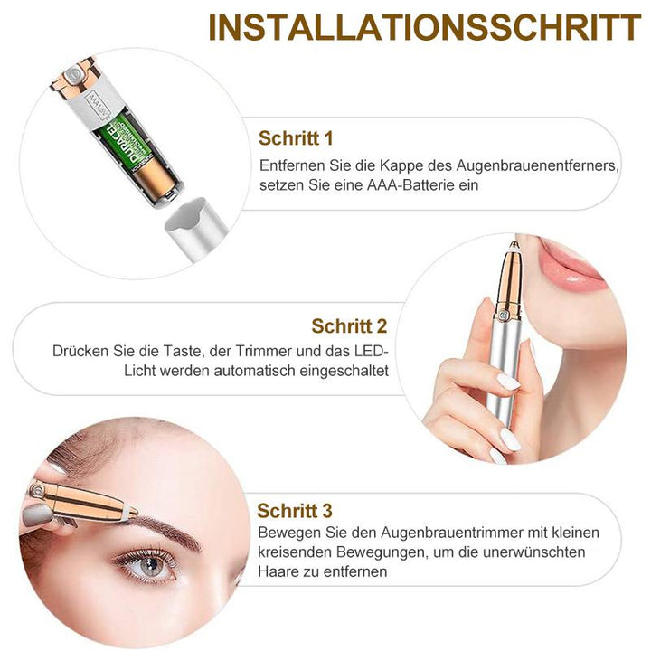 Präziser Roségold Augenbrauen-Haarentferner für Damen, essentiel für schmerzfreie Haarentfernung in Ihrer Kosmetik.
