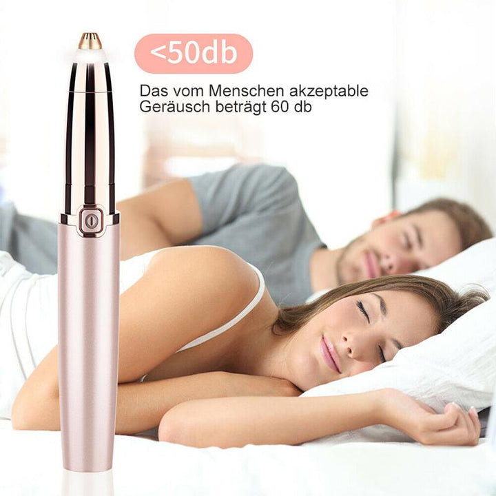 Stilvoller Roségold Damen Augenbrauen-Epilierer für eine schmerzfreie und präzise Gesichtshaarentfernung.