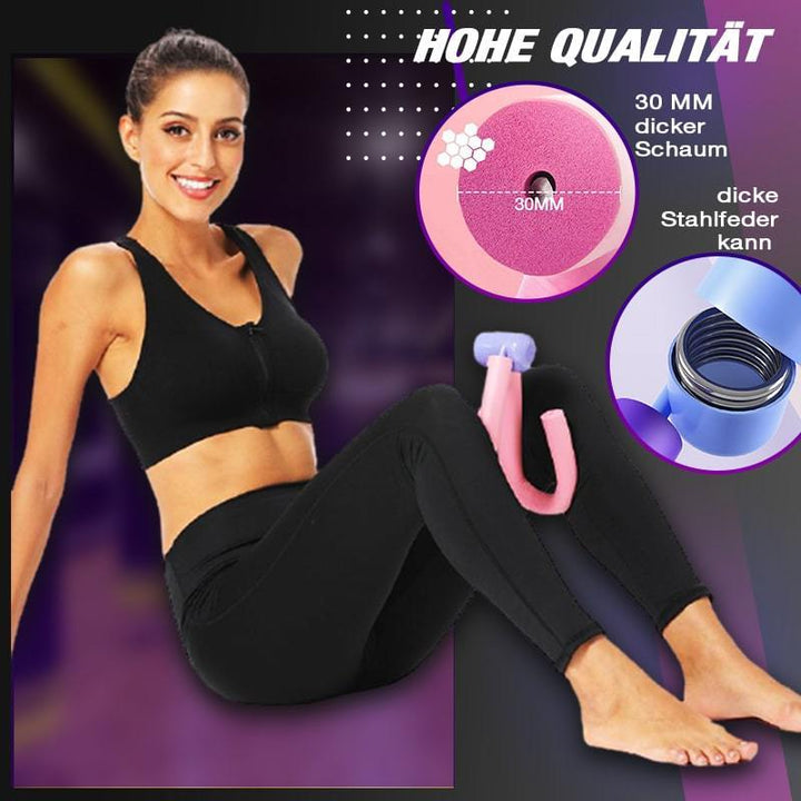 Vielseitiger Bein & Potrainer in Rosa. Das perfekte Sportgerät für effektives Muskeltraining daheim.