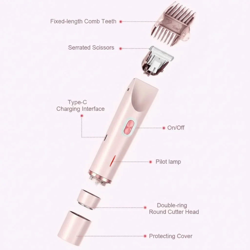 Moderner Damen Elektrorasierer für sanfte & schmerzfreie Haarentfernung. Kabellos für Komfort & Beauty-Routine.