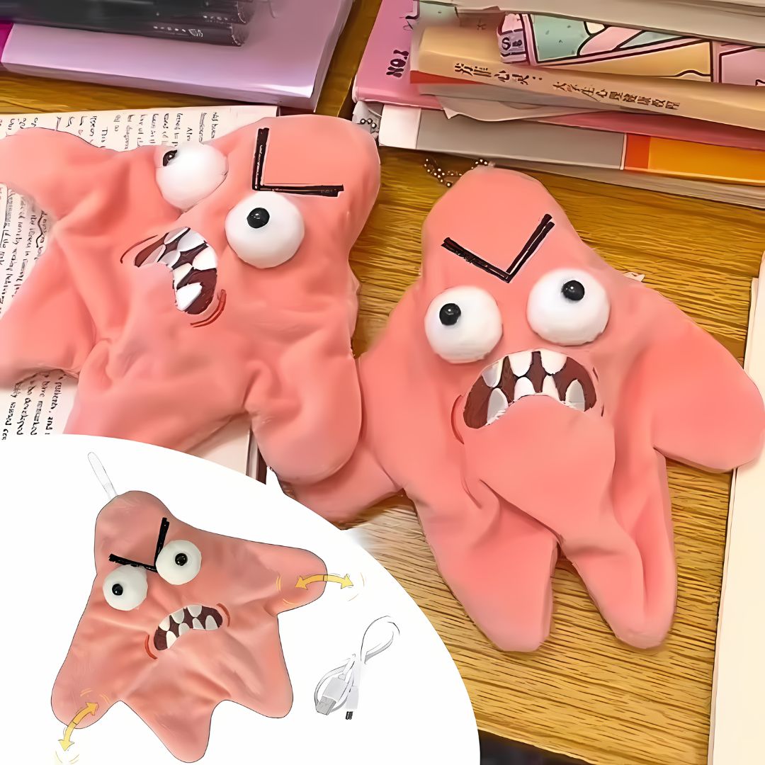 Rosa Plüsch Kuscheltier Nachtlicht für Kinder, leuchtet & tanzt. USB-aufladbar, süße Kinderzimmer Deko.