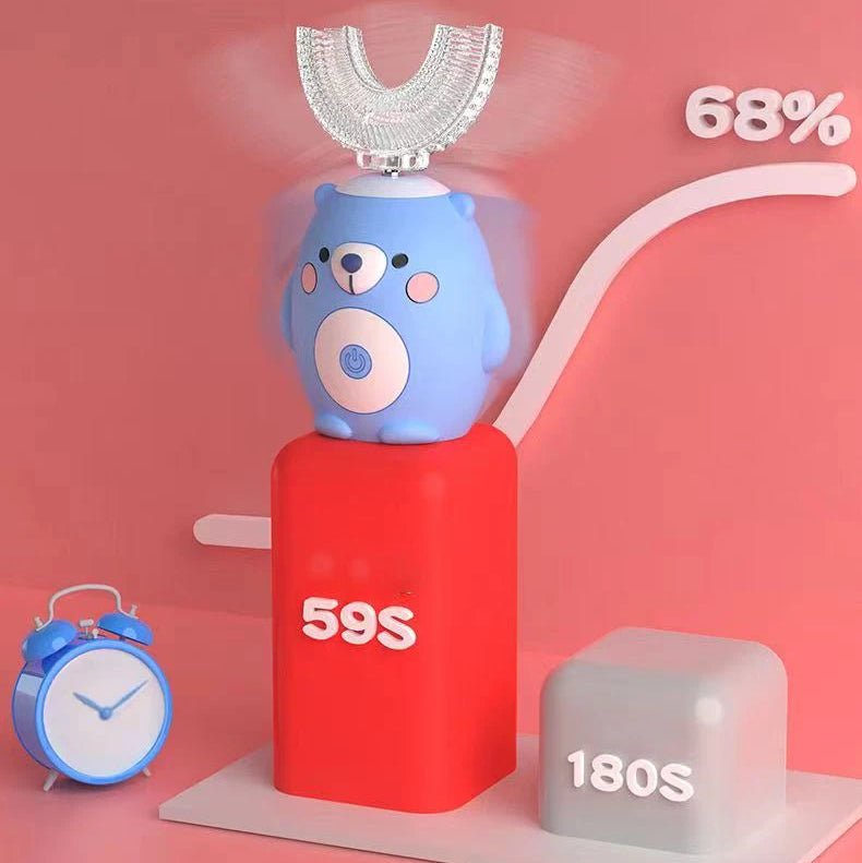 Drei Silikon Ersatzbürstenköpfe (rosa, grau, blau) für sanfte Zahn- und Mundpflege.
