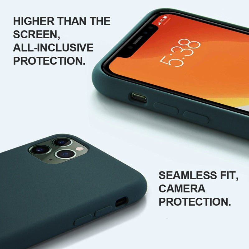 Rote Silikonhülle für iPhone 12. Widerstandsfähige Handyhülle aus TPU.