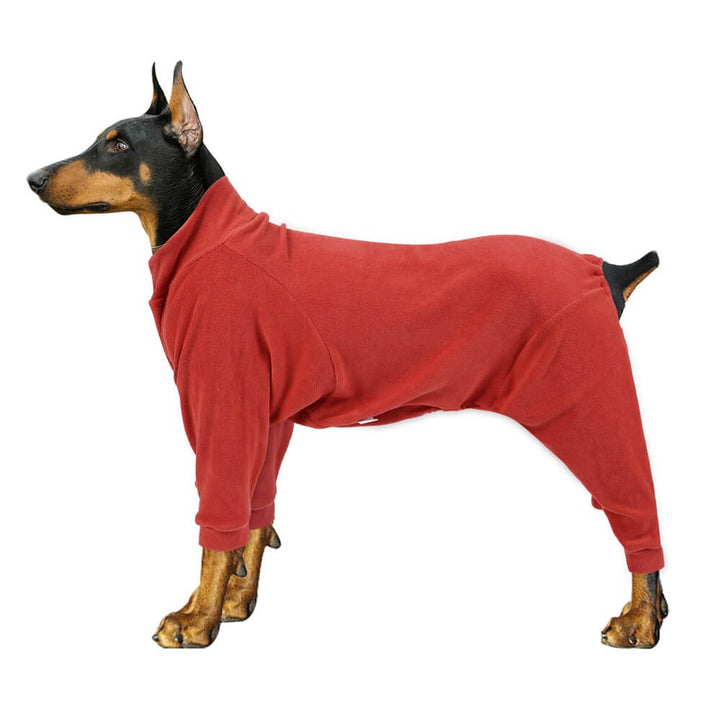 Hochwertiger Hundepyjama für große Hunde, graublaue Nachtwäsche, bequem & schützend.