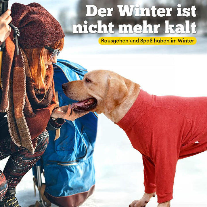 Nachtwäsche für große Hunde, roter Hundepyjama, weich & atmungsaktiv, für angenehmen Schlaf.