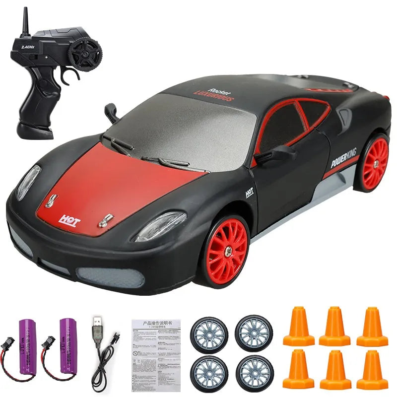 RC Mini Drifter in der Box, bereit für den Start ins nächste Abenteuer mit Fernsteuerung.