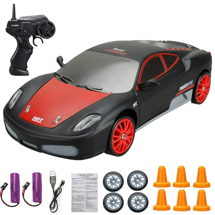 RC Mini Drifter in der Box, bereit für den Start ins nächste Abenteuer mit Fernsteuerung.