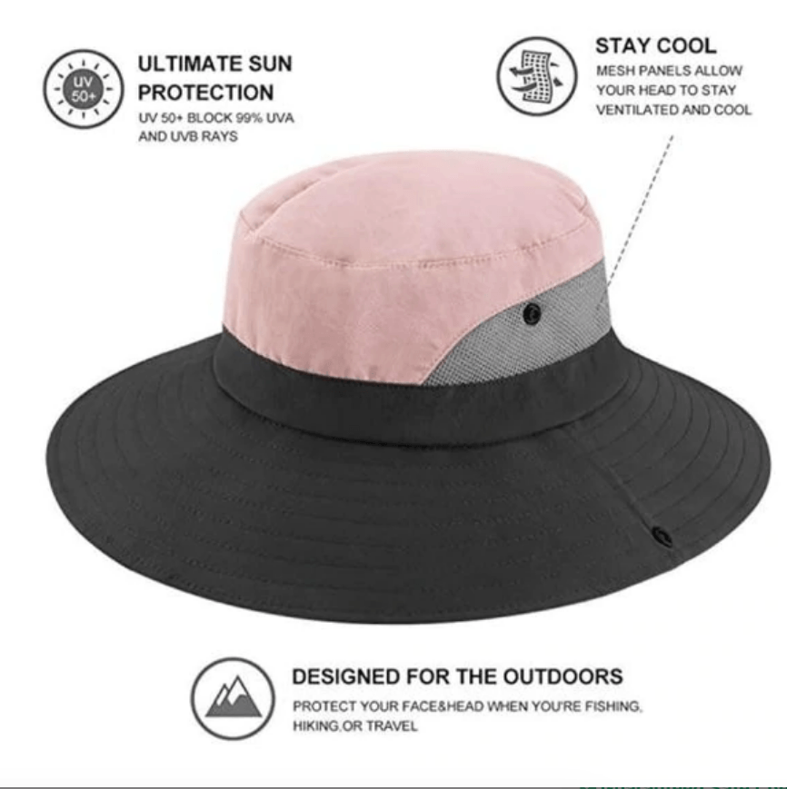 Oranger breiter Krempen Sommerhut, faltbar, UV-Schutz, atmungsaktiv. Unisex für jede Outdoor-Tour.