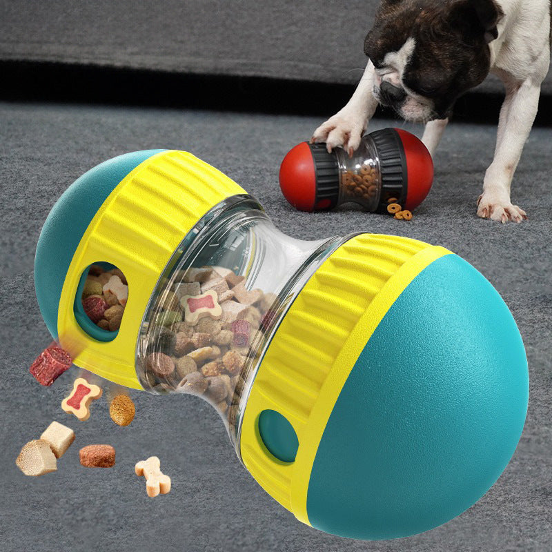Rotes, interaktives Leckerli-Spielzeug für Hunde zur geistigen Beschäftigung und langsamen Futteraufnahme.