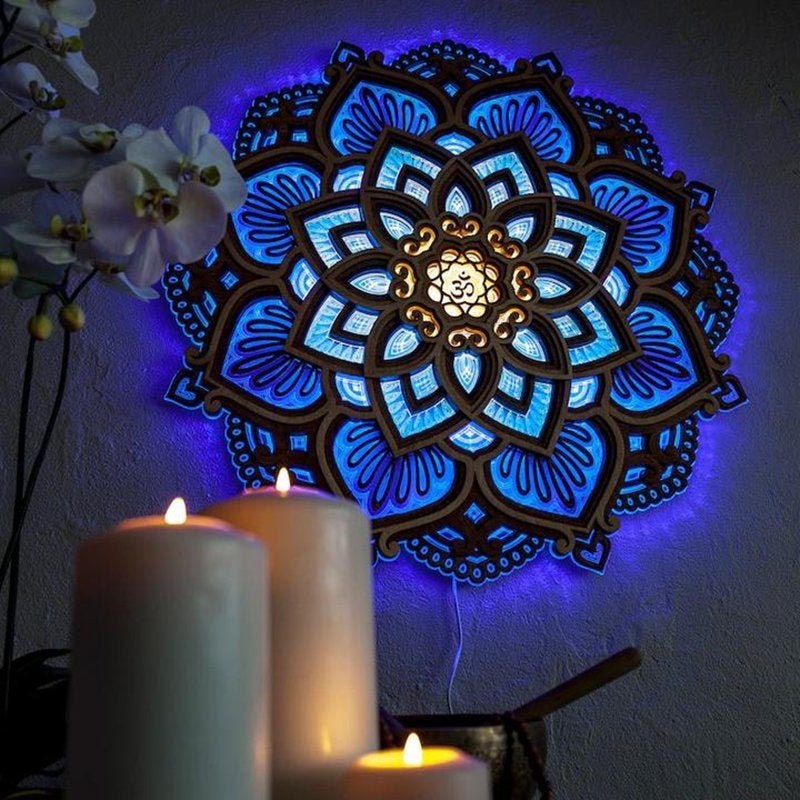 Ruhige ZenAura Meditationslampe, Stimmungslicht für entspannende Wohnzimmer-Atmosphäre.