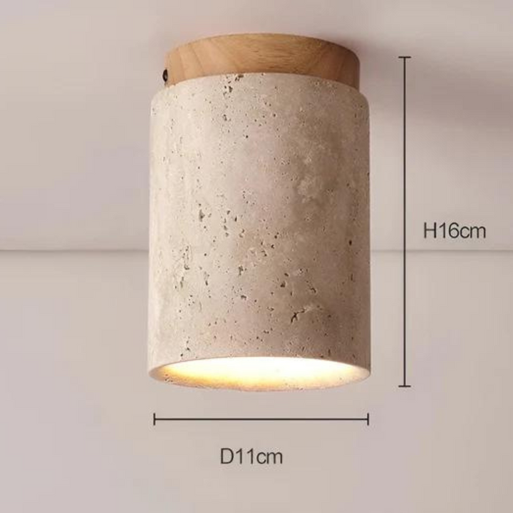 Große runde Deckenlampe im japanischen Stil. Helle LED-Innenleuchte für Flur und Essbereich.