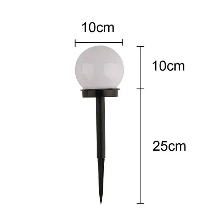 Moderne runde LED-Solargartenlampe. Wetterfest, energieeffizient und stilvoll für jede Outdoor-Zone.