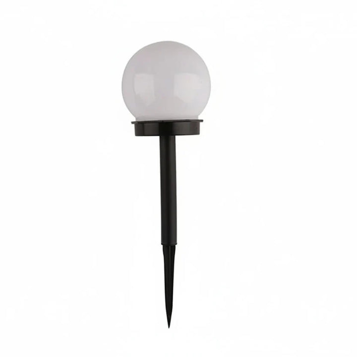 Energieeffiziente Wegbeleuchtung mit runder LED-Solarlampe. Perfekt für Gartenwege und Einfahrten.