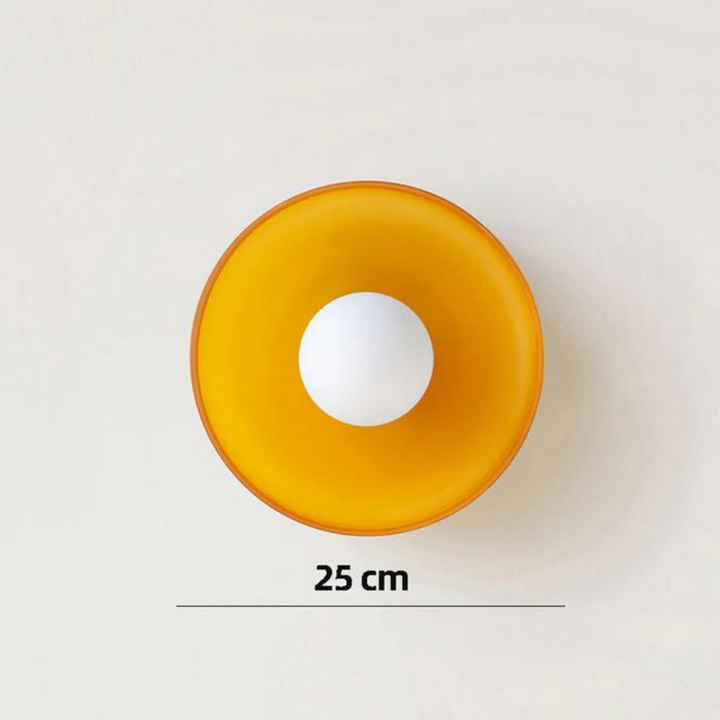 "LumiSphere" runde Glasleuchte, elegante Deckenbeleuchtung mit modernem Stil.