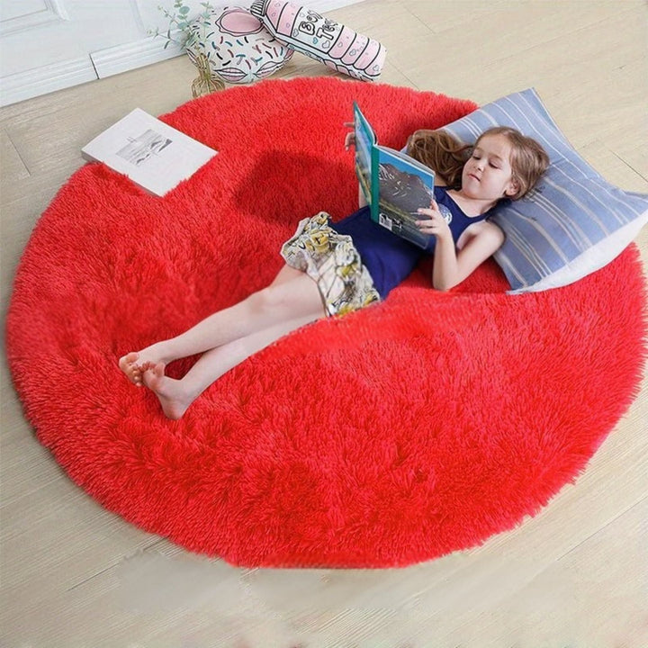 Clouda Rundteppich aus Polyester, flauschig weich & modern. Ideal für Wohnzimmer, Schlaf- & Kinderzimmer.