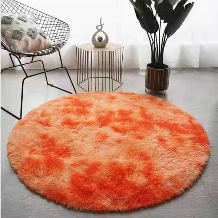Gemütlicher runder Schlafzimmerteppich, flauschig & modern. Perfekter weicher Teppich für warme Füße.