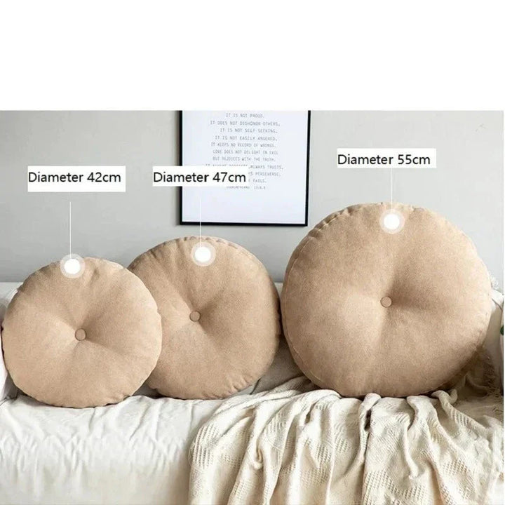ZenCushion Bodenkissen, rund, in dezenter Farbe, vielseitig einsetzbar als Yogakissen & Wohnaccessoire.