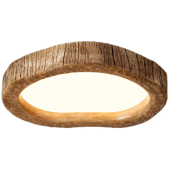 Moderne rustikale Auralog LED-Deckenlampe mit Holzoptik. Perfekt für ein gemütliches Ambiente im Wohnzimmer.