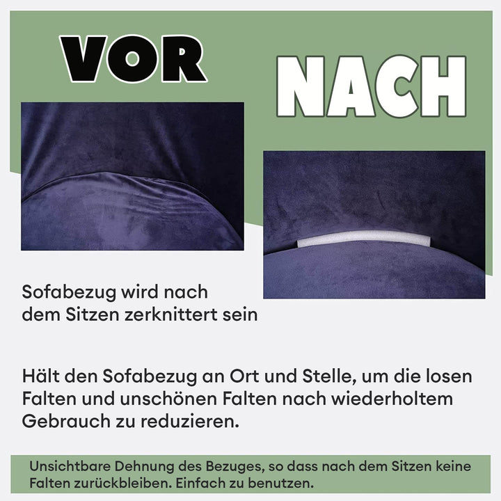 Flexible Schaumstoff-Befestigungsstäbe für Sofabezüge, unsichtbar und effektiv, halten Polsterbezüge rutschfest fest.