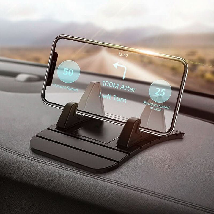 Rutschfeste Silikon Handyhalterung für Auto-Armaturenbrett, sicherer Halt für Smartphone & Navi während der Fahrt.