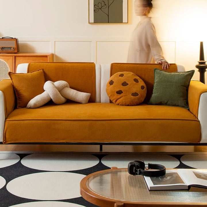 Funktionaler Cord-Couchbezug, rutschfest, schützt vor Flecken und Abnutzung, modernes Design.