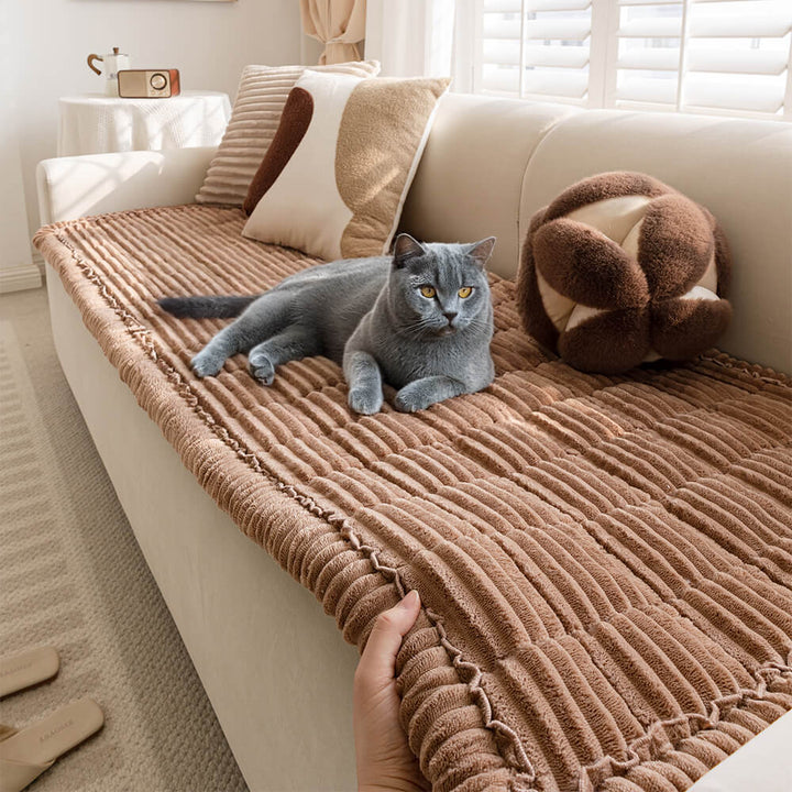 Gemütliche Haustiermatte aus rutschfestem Flanell für Sofa, langlebig und schützend.