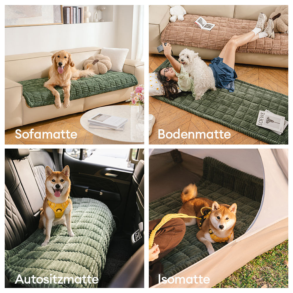Flanell Haustierdecke, weich und rutschfest, optimal als Sofaschutz für Hunde und Katzen.