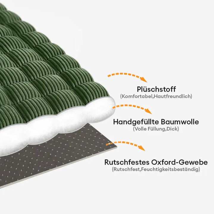 Komfortabler Sofaschutz aus Flanell, rutschfest, ideal für Haustiere auf der Couch.